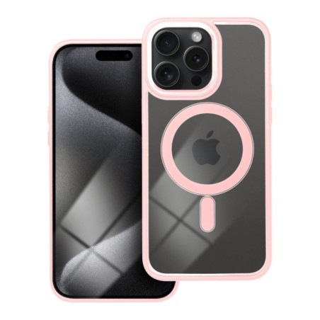 COLOR EDGE MAG COVER case compatible with MagSafe for IPHONE 15 Pro Max pink