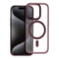 MATTE MAG COVER case compatible with MagSafe for IPHONE 15 Pro plum red
