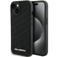 KARL LAGERFELD case for IPHONE 15 KLHCP15SPQKPMK (Quilted Pattern) black