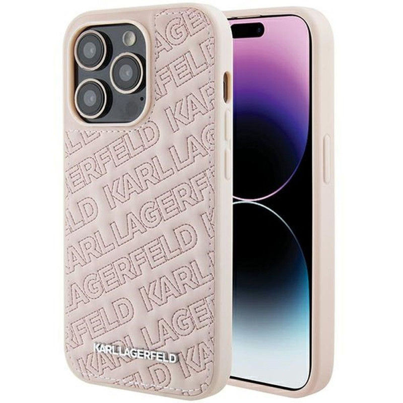 KARL LAGERFELD case for IPHONE 15 Pro Max KLHCP15XPQKPMP (Quilted Pattern) pink KARL LAGERFELD case for IPHONE 15 Pro Max KLHCP15XPQKPMP (Quilted Pattern) pink