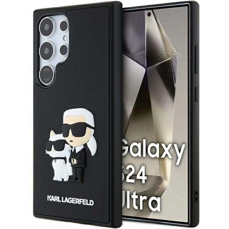 KARL LAGERFELD case for SAMSUNG S24 Ultra KLHCS24L3DRKCNK (3D RUBBER KC NFT) black