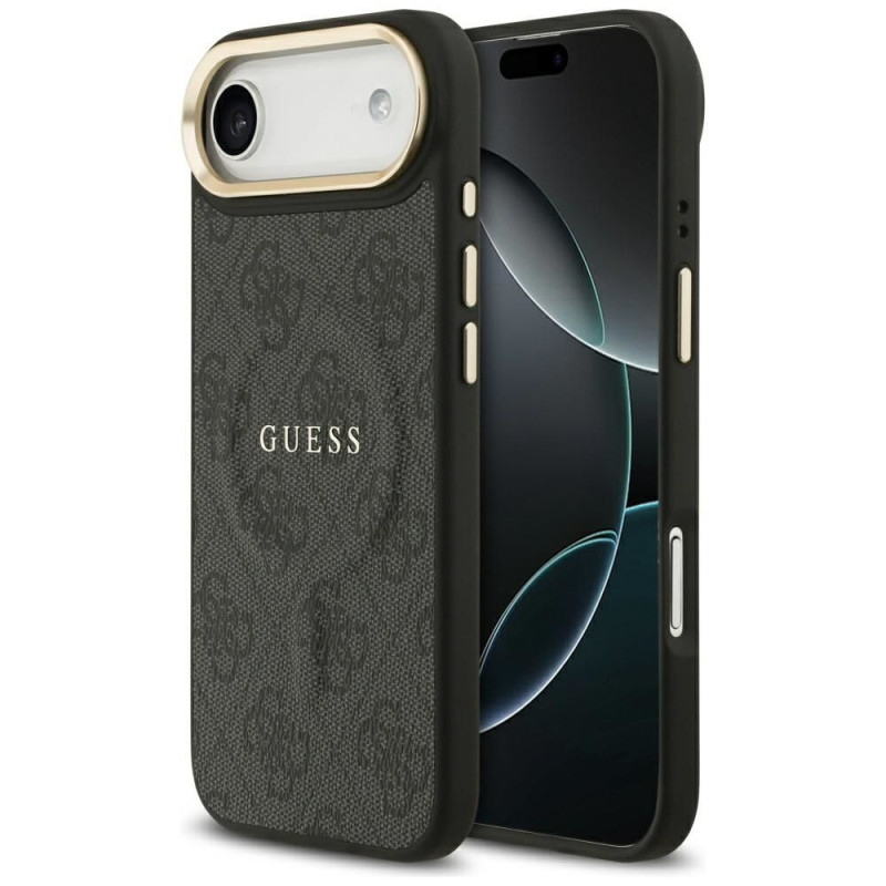 GUESS case for IPHONE 17 Air compatible with MagSafe GUHMP17MP4MSEGCK (PU 4G W/ Classic) black