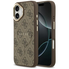 GUESS case for IPHONE 17 compatible with MagSafe GUHMP17SP4MSEGCW (PU 4G W/ Classic) brown