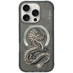 NIMMY case DRAGON compatible with MagSafe for IPHONE 16 Pro gray