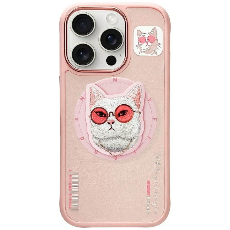 NIMMY case GLASSES COOL CAT compatible with MagSafe for IPHONE 16 Pro Max pink NIMMY case GLASSES COOL CAT compatible with MagSafe for IPHONE 16 Pro Max pink