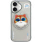 NIMMY case GLASSES COOL CAT compatible with MagSafe for IPHONE 16 gray