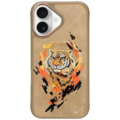 NIMMY case TIGER compatible with MagSafe for IPHONE 16 light brown