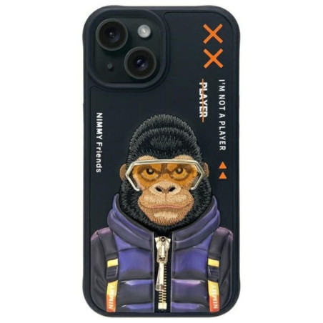 NIMMY case COOL&CUTE 2.0 Monkey for IPHONE 15 black