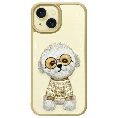 NIMMY case GLASSES COOL DOG for IPHONE 15 khaki