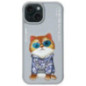 NIMMY case GLASSES COOL CAT for IPHONE 15 gray