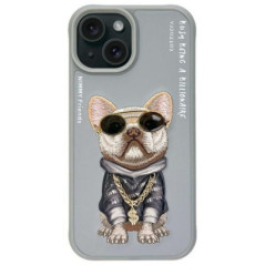 NIMMY case GLASSES COOL DOG for IPHONE 15 gray