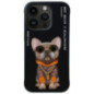 NIMMY case GLASSES COOL DOG for IPHONE 15 Pro black NIMMY case GLASSES COOL DOG for IPHONE 15 Pro black