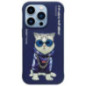 NIMMY case GLASSES COOL CAT for IPHONE 15 Pro blue