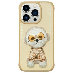 NIMMY case GLASSES COOL DOG for IPHONE 15 Pro khaki