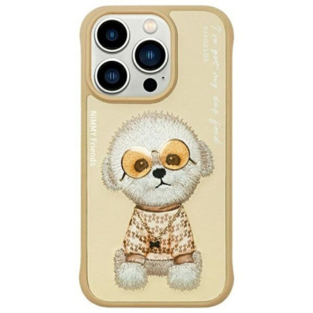 NIMMY case GLASSES COOL DOG for IPHONE 15 Pro khaki