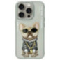 NIMMY case GLASSES COOL DOG for IPHONE 15 Pro gray