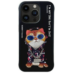 NIMMY case GLASSES COOL CAT for IPHONE 15 Pro Max black