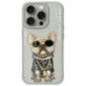 NIMMY case GLASSES COOL DOG for IPHONE 15 Pro Max gray