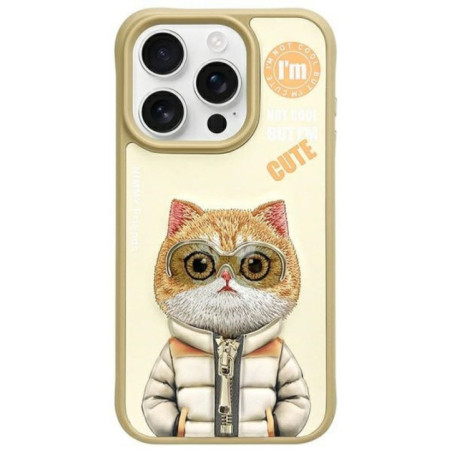 NIMMY case COOL&CUTE 2.0 Cat for IPHONE 15 Pro Max khaki