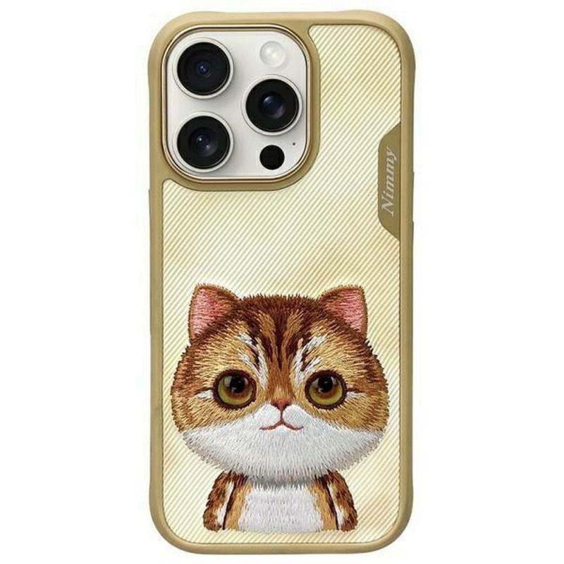 NIMMY case BIG EYED PET 2.0 Cat for IPHONE 16 Pro khaki NIMMY case BIG EYED PET 2.0 Cat for IPHONE 16 Pro khaki