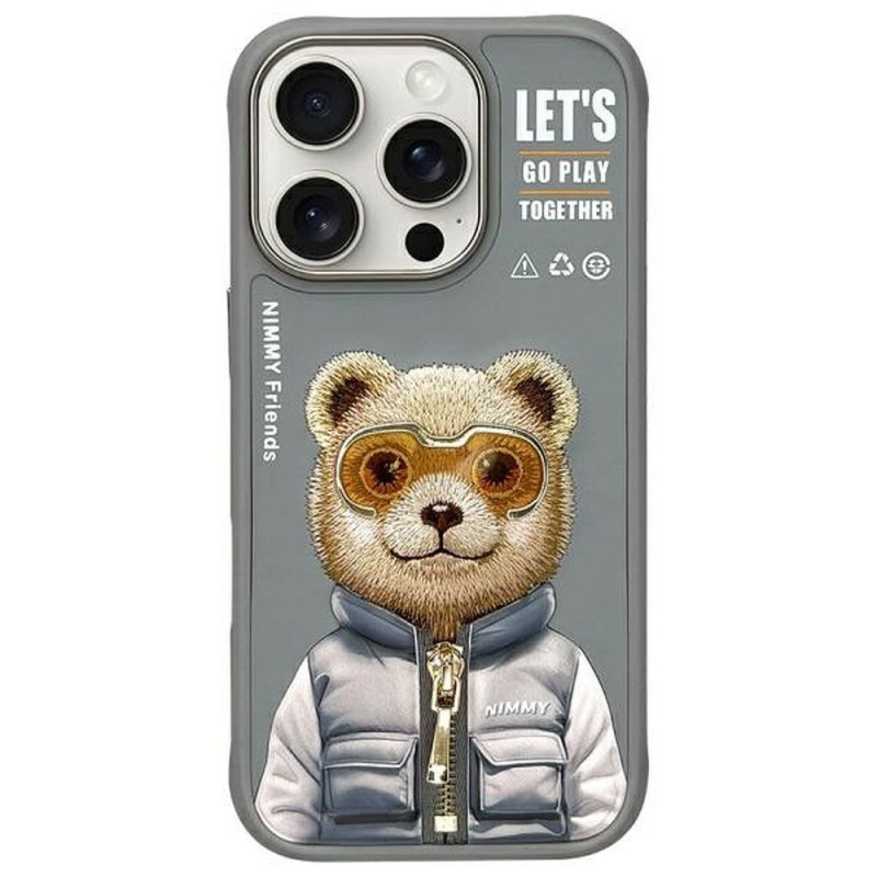 NIMMY case COOL&CUTE 2.0 Bear for IPHONE 16 Pro Max gray NIMMY case COOL&CUTE 2.0 Bear for IPHONE 16 Pro Max gray