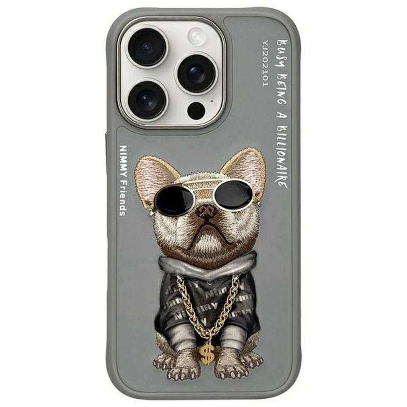 NIMMY case GLASSES COOL DOG for IPHONE 16 Pro Max gray NIMMY case GLASSES COOL DOG for IPHONE 16 Pro Max gray