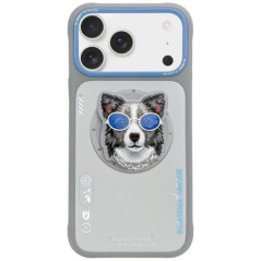 NIMMY case GLASSES COOL DOG compatible with MagSafe for IPHONE 17 Pro gray