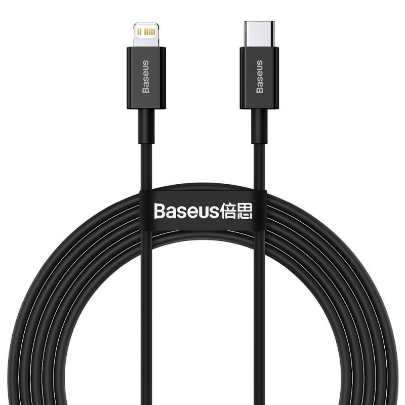 BASEUS cablel Type C to Apple Lightning 8-pin PD20W Power Delivery Superior Series Fast Charging CATLYS-C01 2 meter black