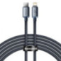 BASEUS cable Type C to Apple Lightning 8-pin PD20W Power Delivery Crystal Shine Fast Charging CAJY000301 2m black BASEUS cable Type C to Apple Lightning 8-pin PD20W Power Delivery Crystal Shine Fast Charging CAJY000301 2m black