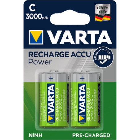 VARTA rechargeable battery R14 (Type C) 3000mAh Accu Power 2 pcs