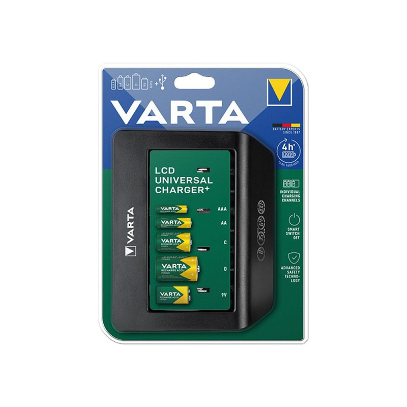 VARTA LCD UNIVERSAL CHARGER + 57688 9V, R14, R20 (without batteries) VARTA LCD UNIVERSAL CHARGER + 57688 9V, R14, R20 (without batteries)