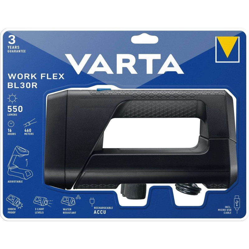 VARTA flashlight LED rechargeable Work fles BLR30R 550lm 18684 VARTA flashlight LED rechargeable Work fles BLR30R 550lm 18684