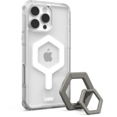 UAG Urban Armor Gear case PLYO compatible with MagSafe and Magnetic Ring Stand for IPHONE 16 Pro Max ice-white / titanium