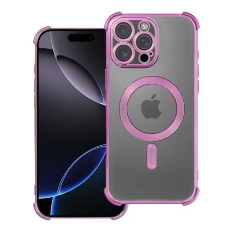 Case ANTISHOCK ELECTRO for IPHONE 16 Pro Max compatible with MagSafe pink