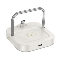 Desktop charger Hoco 2in1 USB C PD QC 3A 30W + wireless charging 5W CQ16B milky white