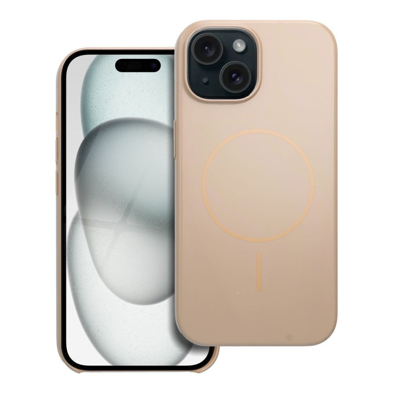 Glossy Mag Cover compatible with MagSafe for IPHONE 15 desert gold