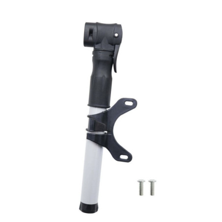 Mini pump with mounting bracket for bike / scooter FSPMP-387 black silver