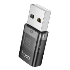 Adapter USB A to USB C Hoco UA36C transparent black