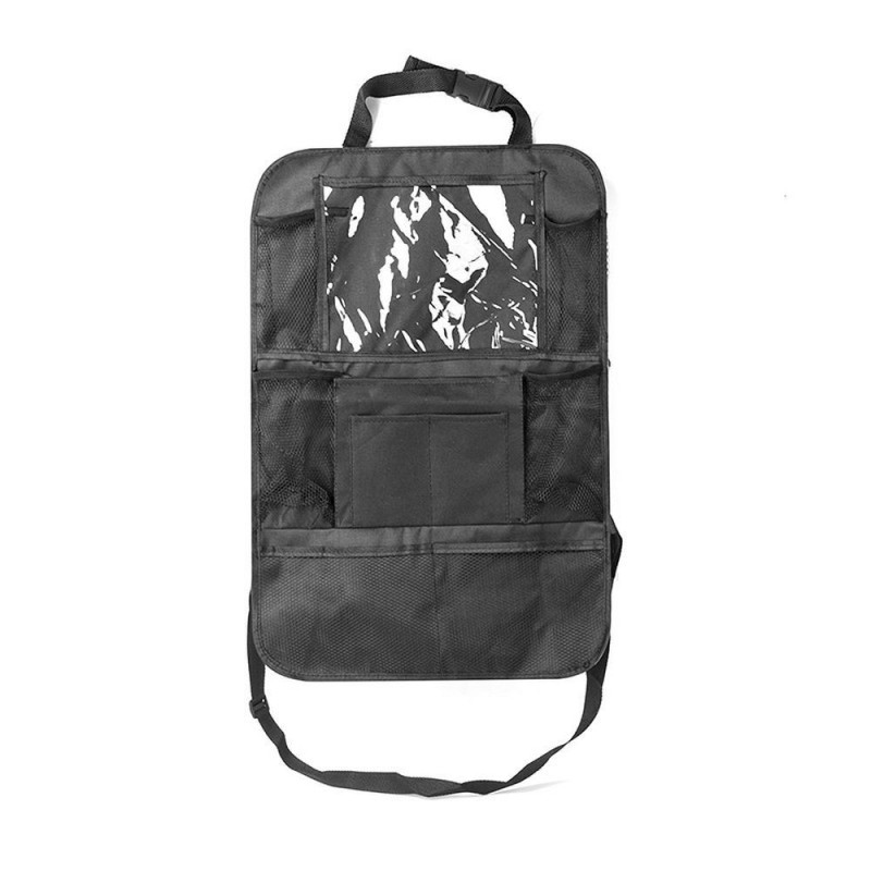 Car organizer for front seats with compartments BY-1298 black