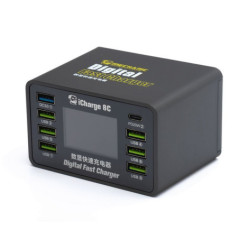 MECHANIC iCharge 8C 8-Port DC Power Supply PD QC3.0