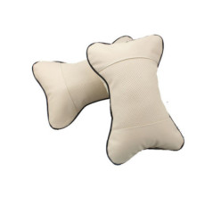 Car headrest pillow beige
