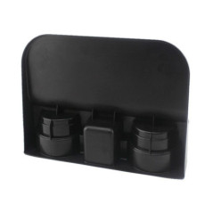 Triple cup holder black