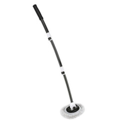 Telescopic car wash mop black