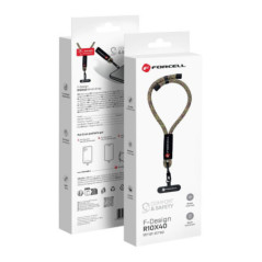 FORCELL F-DESIGN R10X40 wrist phone lanyard with adjustable length (max 20cm in the loop) green pink purple