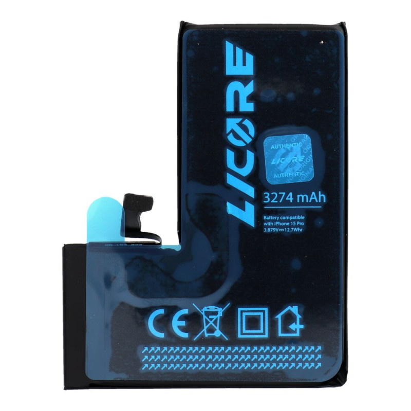 LICORE battery for IPHONE 15 Pro 3274 mAh LICORE battery for IPHONE 15 Pro 3274 mAh