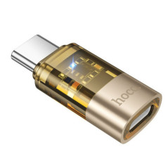 Adapter USB C to Lightning Hoco UA36D transparent gold