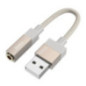 Adapter AUX USB A (male) to Jack 3,5 mm (female) Hoco UPA32D gold