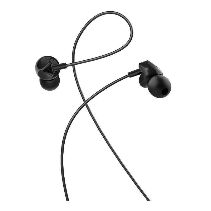 HOCO wire earphones Jack 3,5 mm with microphone M60 black