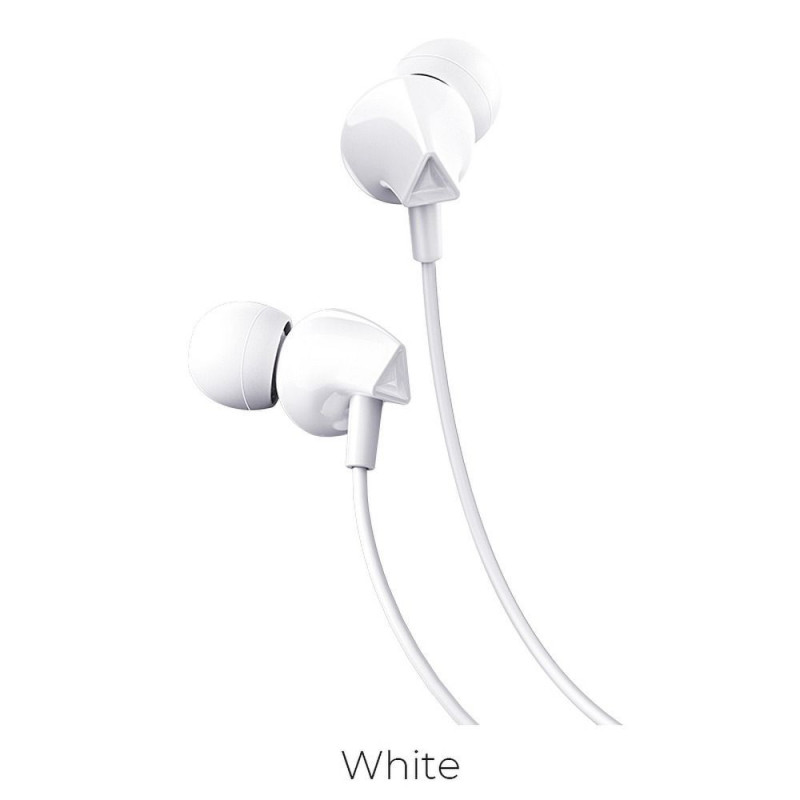 HOCO wire earphones Jack 3,5 mm with microphone M60 white