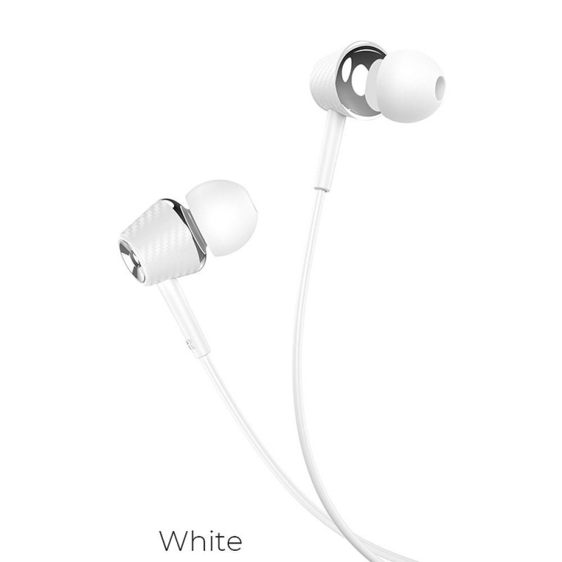 HOCO wire earphones Jack 3,5 mm with microphone M70 white